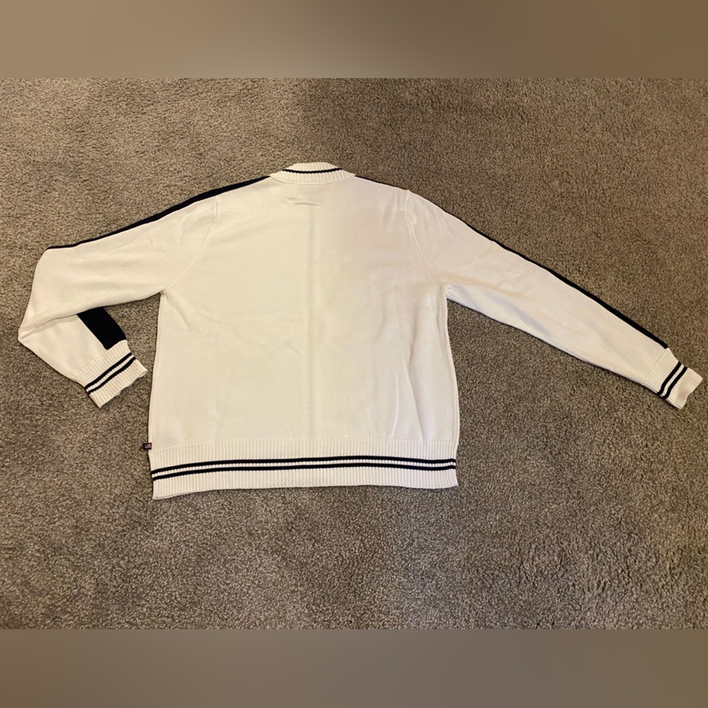 Polo Jeans Company white and navy sweater in size XL. NWOT - Picture 8 of 12